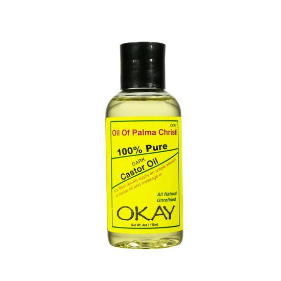 Okay Oil Of Palma Christi 100 Percent Pure Dark Castor Oil 118ml