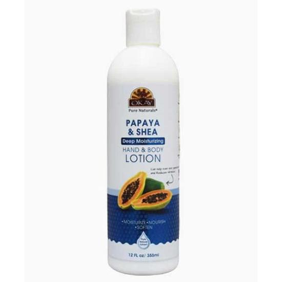 Okay Papaya Shea Deep Moisturising Hand & Body Lotion 355ml