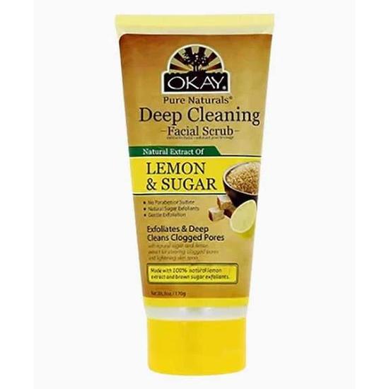 Okay Pure Naturals Deep Cleaning Lemon & Sugar Facial Scrub 170 g