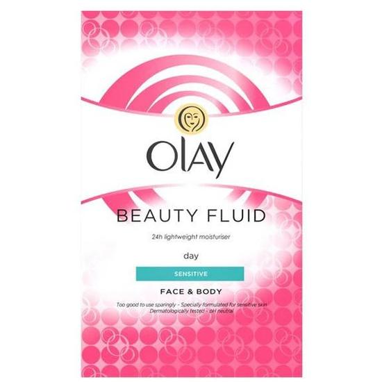 Olay Sensitive Beauty Fluid Lightweight Face & Body Moisturiser 200ml