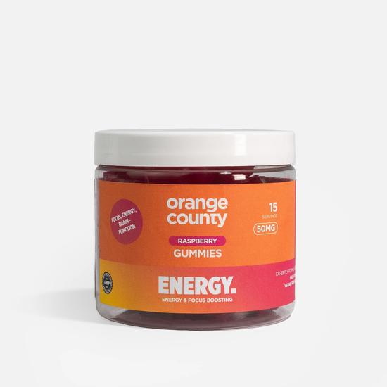 Orange County Wellbeing Energy Caffeine Raspberry Gummies 60g