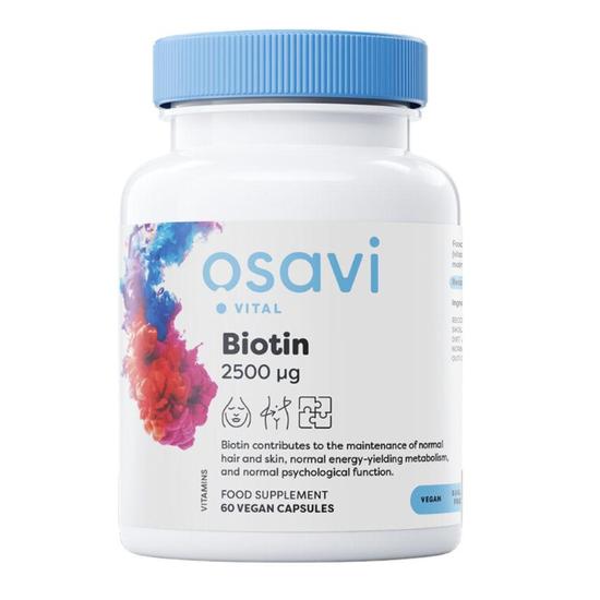 Osavi Biotin 2500mcg Capsules 60 Capsules