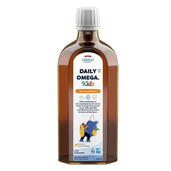 Osavi Daily Omega Kids 800mg Omega 3 Natural Lemon 250ml