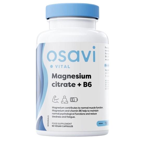 Osavi Magnesium Citrate + B6 375mg + 4.2mg Capsules 90 Capsules