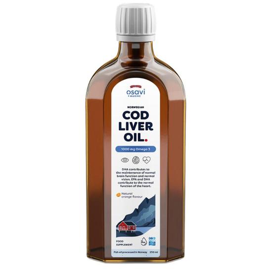 Osavi Norwegian Cod Liver Oil 1000mg Omega 3orange 250ml