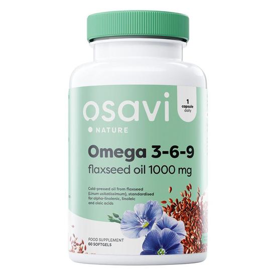 Osavi Omega 3-6-9 Flaxseed Oil 1000mg Softgels 60 Softgels