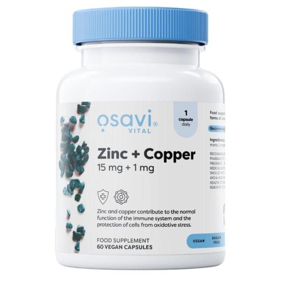 Osavi Zinc + Copper 15mg + 1mg Capsules 120 Capsules