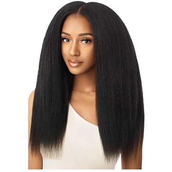 Outre Big Beautiful Hair Kinky Straight Clip In 18" 18'' / Chocolate Brown