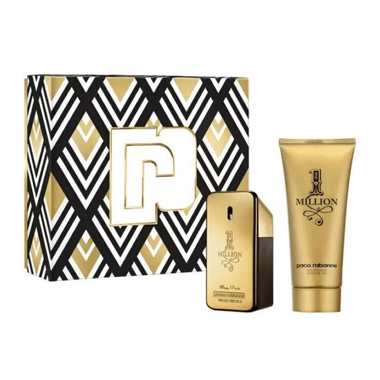 Paco Rabanne 1 Million Men's Aftershave Gift Set 50ml Eau De Toilette + 100ml Shower Gel