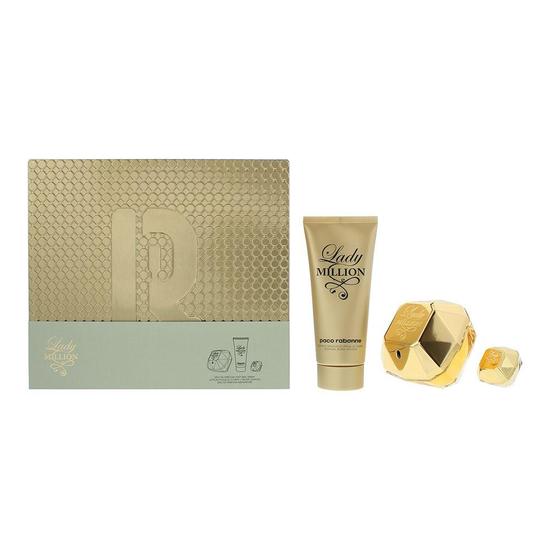 Paco Rabanne Lady Million Lady Million Eau De Parfum 80ml, 5ml + Body Lotion 100ml Gift Set 80ml