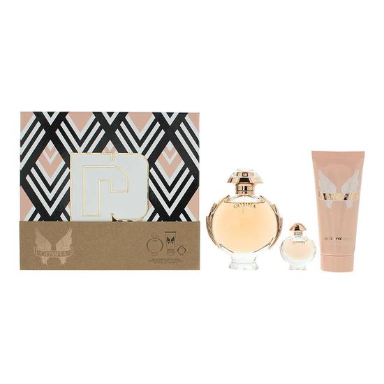 Paco Rabanne Olympea Gift Set: Eau De Parfum 80ml Eau De Parfum 6ml Body Lotion 100ml 3 Piece