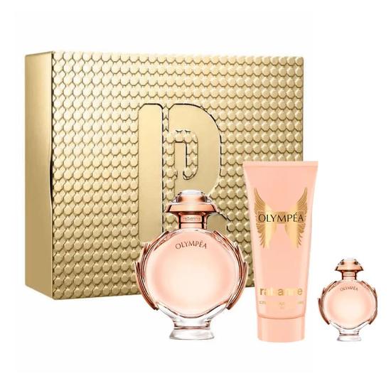 Paco Rabanne Olympea Women's Perfume Gift Set 80ml Eau De Parfum + 100ml Body Lotion + 6ml Eau De Parfum