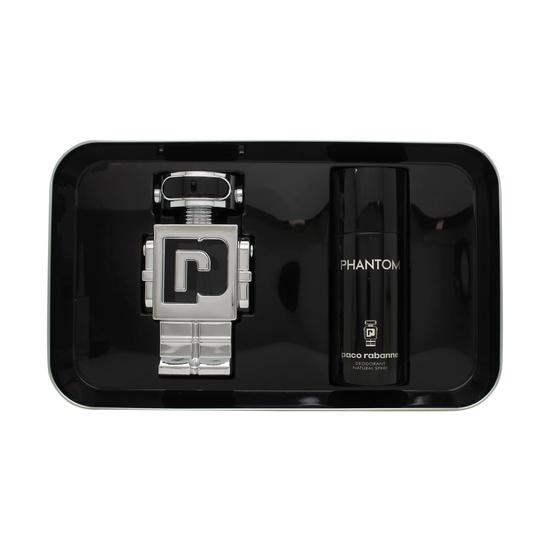 Paco Rabanne Phantom Eau De Toilette Gift Set Spray 50ml With Deodorant & 10ml Eau De Toilette