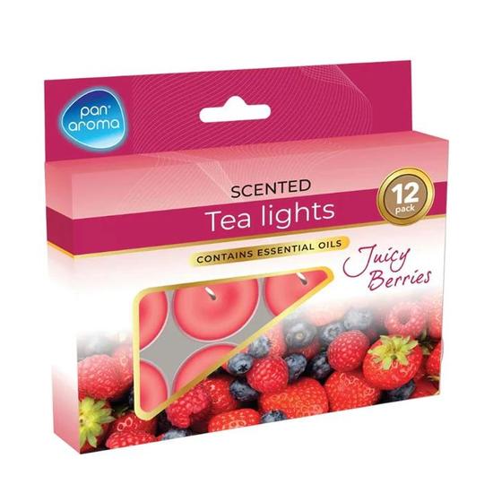 Pan Aroma Scented Tea Lights Juicy Berries 12pcs