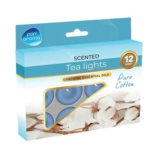 Pan Aroma Scented Tea Lights Pure Cotton 12pcs