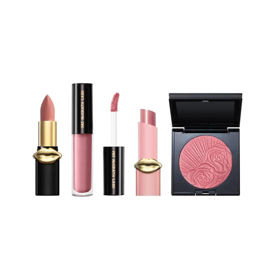 Pat McGrath Labs Divine Rose: Jet-Set Kit Mini Lip Balm, Lipstick & Gloss