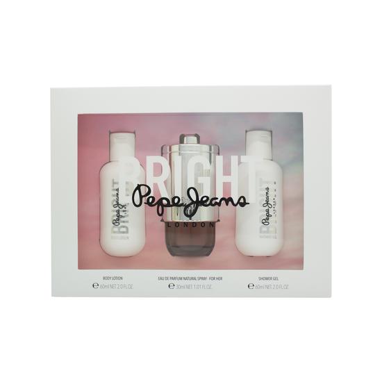 Pepe Jeans Bright Gift Set 30ml Eau De Parfum + 60ml Body Lotion + 60ml Shower Gel