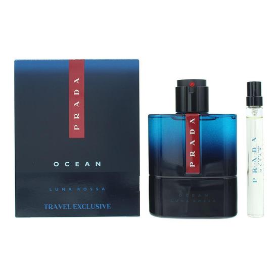 Prada Luna Rossa Ocean Eau De Toilette 100ml + Eau De Toilette 10ml Gift Set 100ml