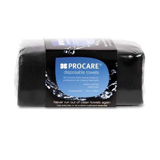 ProCare Black Disposable Towels 40cm x 80cm / Black