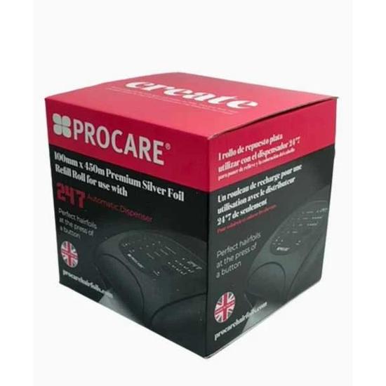 ProCare Create 24x7 Premium Silver Foil 100 mm x 450 m / Black