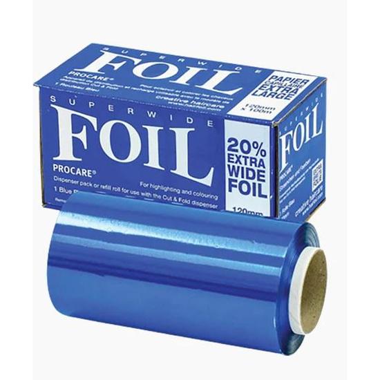 ProCare Superwide Foils For Highlighting & Colouring Blue Roll 120x100