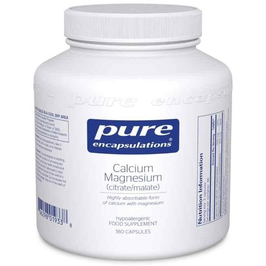 Pure Encapsulations Calcium Magnesium citrate/malate Capsules 180 Capsules