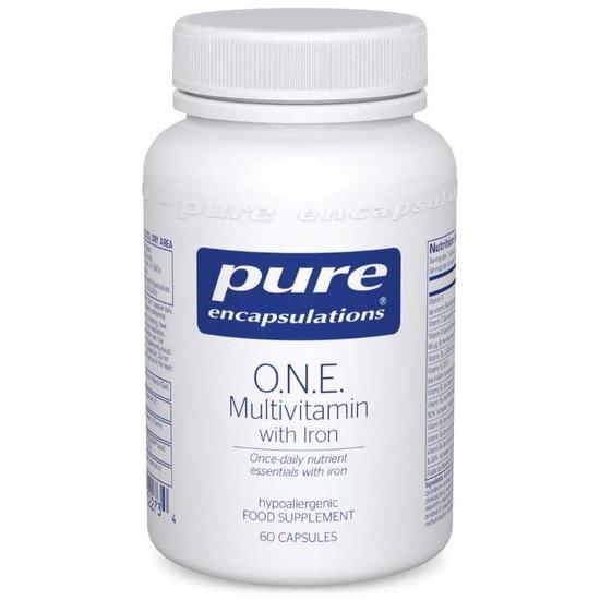 Pure Encapsulations O.N.E. Multivitamin With Iron Capsules 60 Capsules