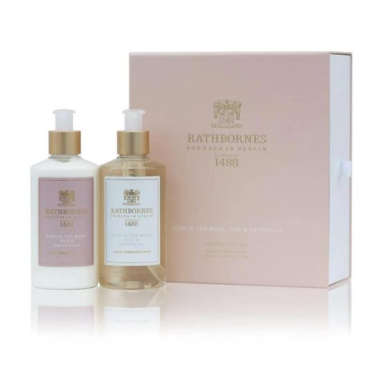 Rathbornes 1488 Bath & Body Gift Set Dublin Tea Rose Wash & Lotion