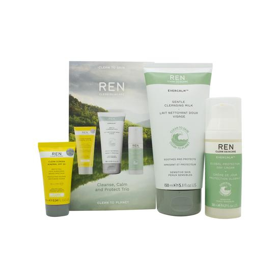 REN Calm & Protect Gift Set 3 Pieces