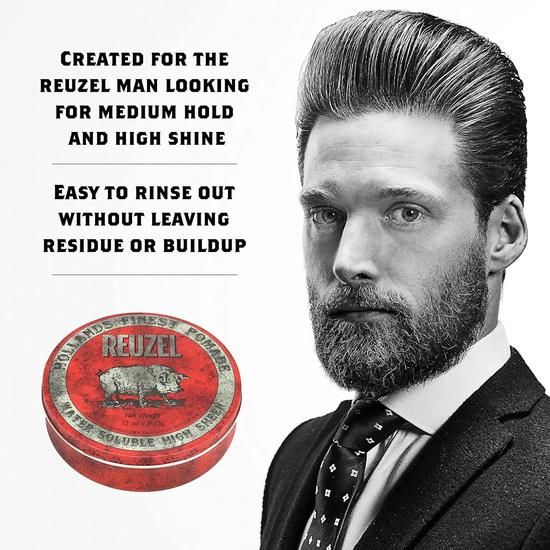 Reuzel Red Water Soluble High Sheen Pomade 340g