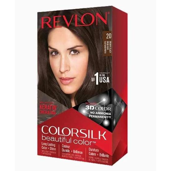 Revlon Coloursilk Beautiful Colour Permanent Hair Colour 20 Brown Black