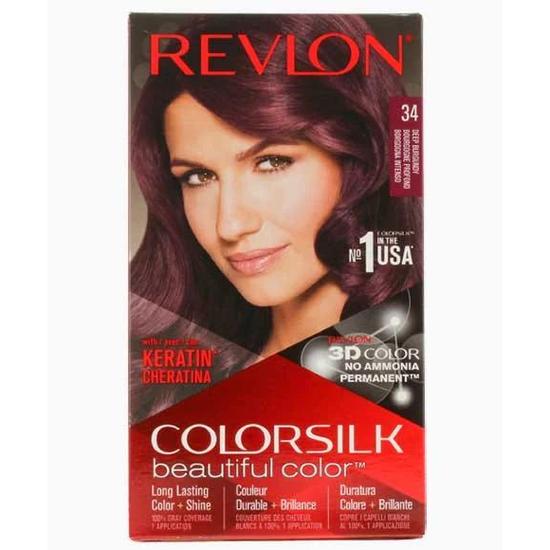 Revlon Coloursilk Beautiful Colour Permanent Hair Colour 34 Deep Burgundy