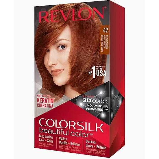 Revlon Coloursilk Beautiful Colour Permanent Hair Colour 42 Medium Auburn