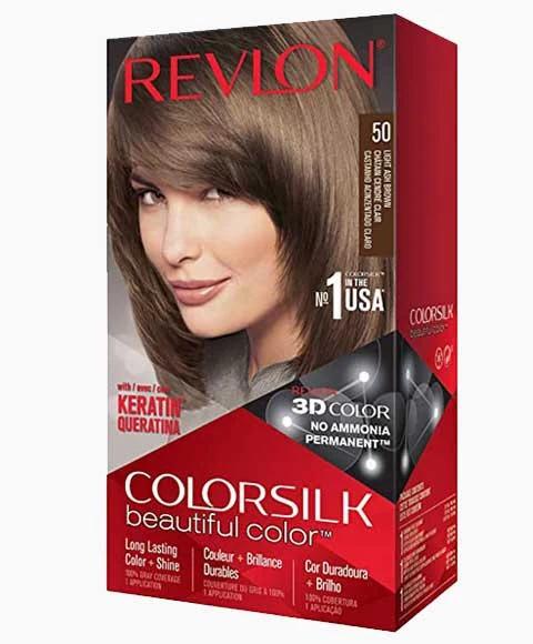 Revlon Coloursilk Beautiful Colour Permanent Hair Colour 50 Light Ash Brown