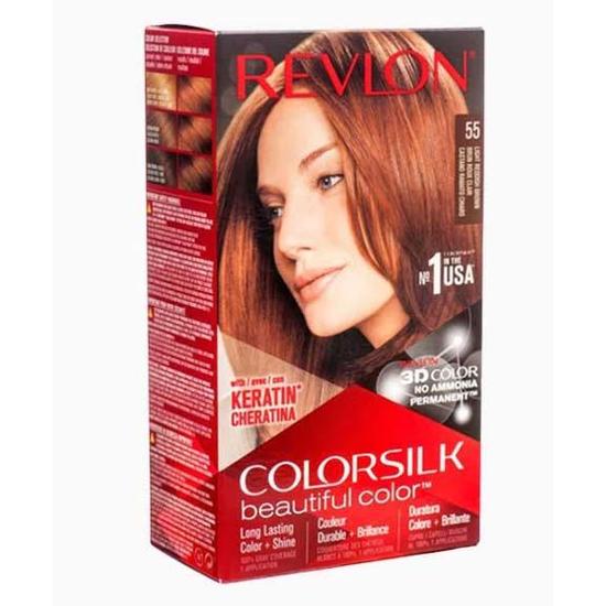 Revlon Coloursilk Beautiful Colour Permanent Hair Colour 55 Light Reddish Brown