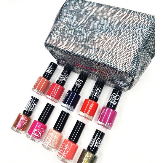 Rimmel 60 Second Nail Polish Assorted Set Set Of 8 With Bag