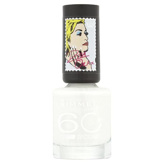 Rimmel 60 Seconds Nail Polish By Rita Ora 703 White Hot Love