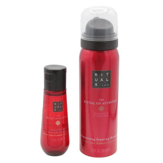 Rituals The Ritual Of Ayurveda Rebalancing Gift Set 50ml Foaming Shower Gel + 70ml Shampoo + 70ml Conditioner + 30ml Dry Oil For Body & Hair