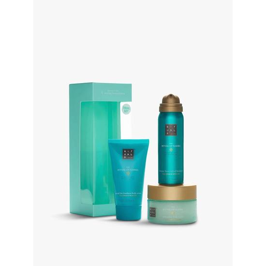 Rituals The Ritual Of Karma Set: 48hr Hydrating Body Cream 70ml + Foaming Shower Gel 50ml + Softening Body Scrub 125g