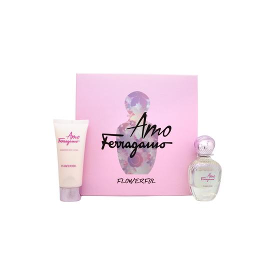 Salvatore Ferragamo Amo Ferragamo Flowerful Gift Set 50ml Eau De Toilette + 100ml Body Lotion