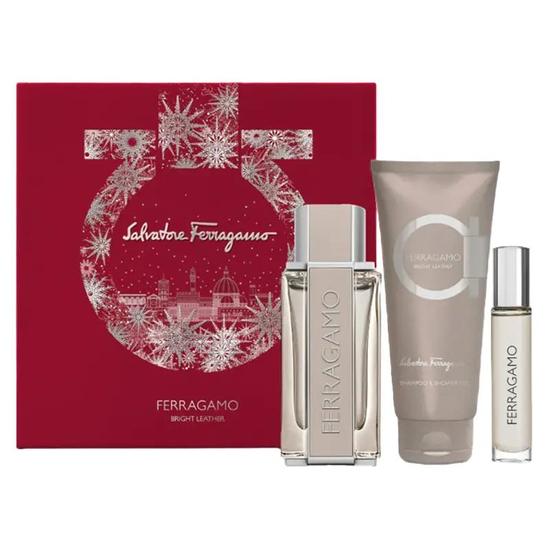 Salvatore Ferragamo Bright Leather Gift Set: Eau De Toilette