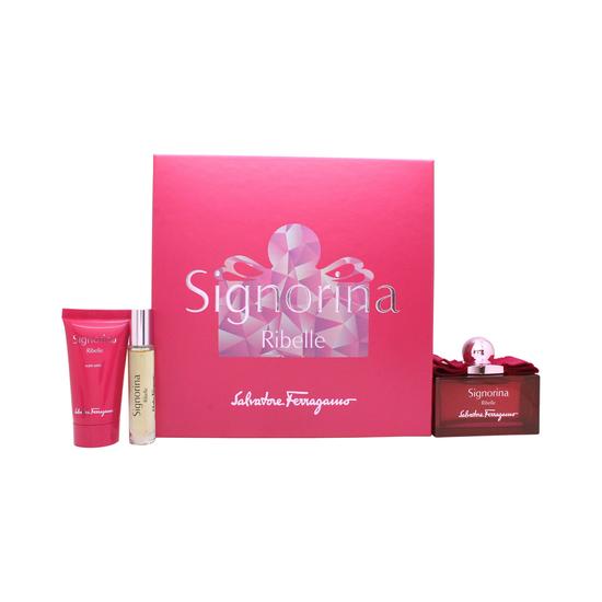 Salvatore Ferragamo Signorina Ribelle Gift Set 30ml Eau De Parfum 50ml Body Lotion