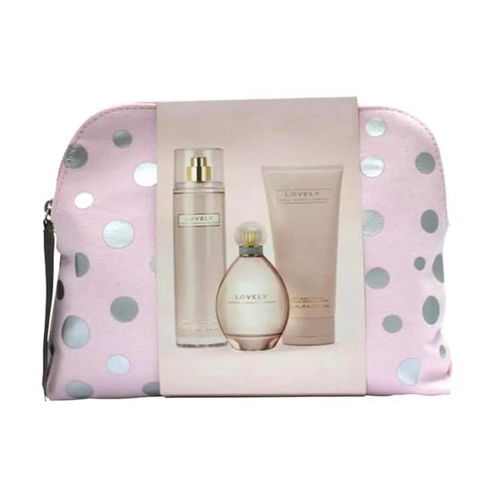 Sarah Jessica Parker Lovely Gift Set Eau De Parfum 100ml, B/L 200ml, Body Mist 250ml & Bag