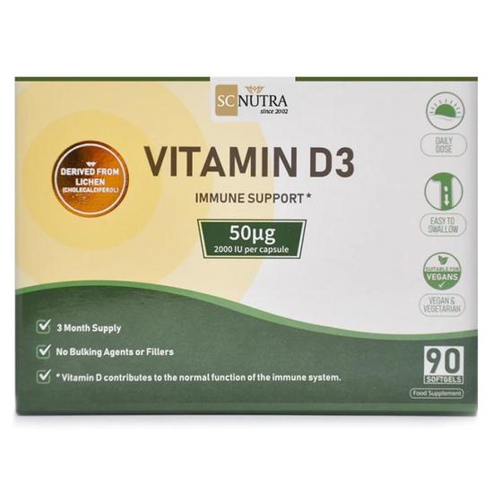 SC Nutra Vegan Vitamin D3 Softgels 90 Softgels