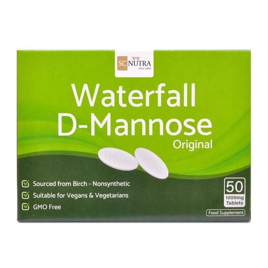 SC Nutra Waterfall D-Mannose 1000mg Tablets 50 Tablets