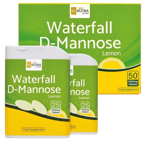 SC Nutra Waterfall D-Mannose Lemon 1000mg Tablets 50 Tablets