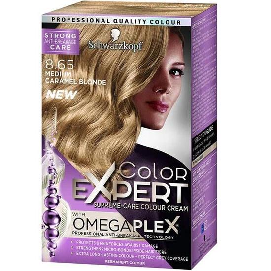 Schwarzkopf Colour Expert Omegaplex Colour Cream 8.65 Medium Caramel Blonde One Unit