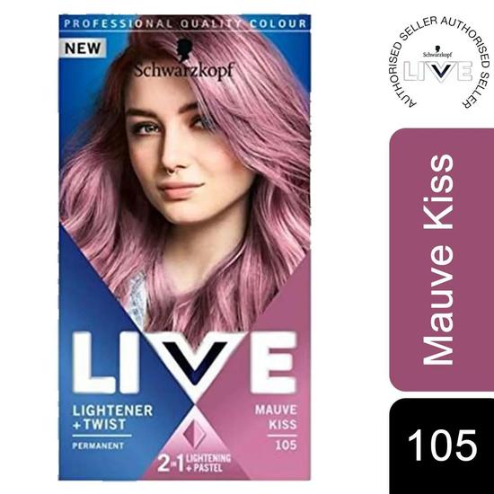 Schwarzkopf Live 2in1 Lightener Plus Twist Permanent Hair Dye 105 Mauve Kiss