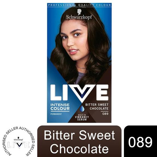 Schwarzkopf Live Intense Colour Permanent Hair Dye 089 Bitter Sweet Chocolate