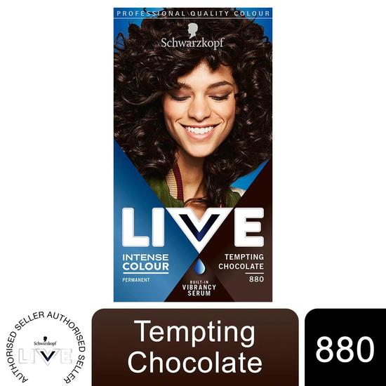 Schwarzkopf Live Intense Colour Permanent Hair Dye 880 Tempting Chocolate